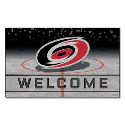 Fan Mats  LLC Carolina Hurricanes Crumb Rubber Door Mat Red