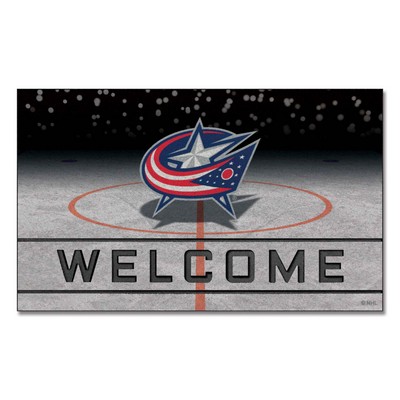 Fan Mats  LLC Columbus Blue Jackets Crumb Rubber Door Mat Navy