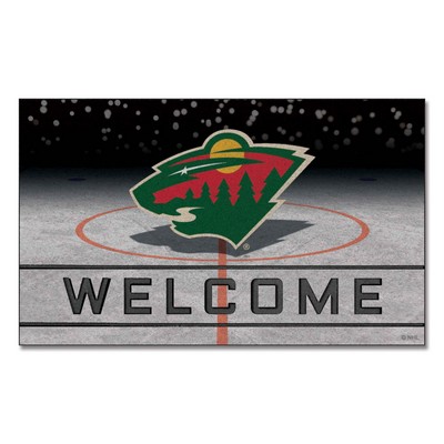 Fan Mats  LLC Minnesota Wild Crumb Rubber Door Mat Green