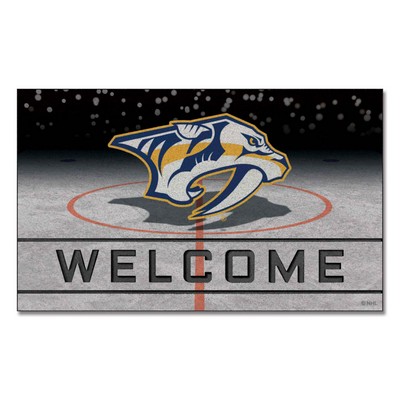 Fan Mats  LLC Nashville Predators Crumb Rubber Door Mat Blue