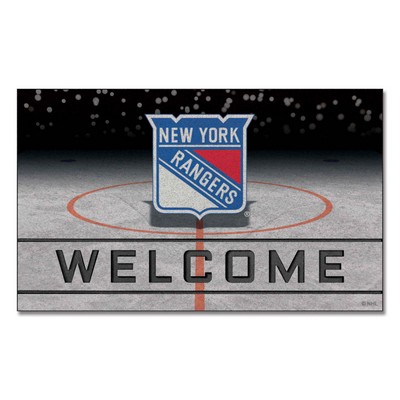 Fan Mats  LLC New York Rangers Crumb Rubber Door Mat Blue