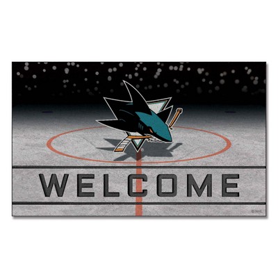 Fan Mats  LLC San Jose Sharks Crumb Rubber Door Mat Teal