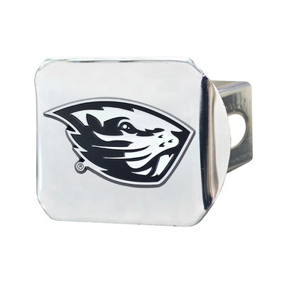 Fan Mats  LLC Oregon State Beavers Hitch Cover Chrome Chrome