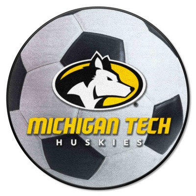 Fan Mats  LLC Michigan Tech Huskies Soccer Ball Mat White