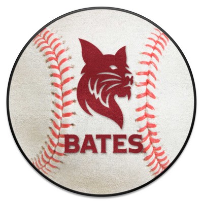 Fan Mats  LLC Bates College Bobcats Baseball Mat White