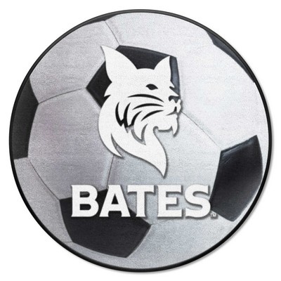 Fan Mats  LLC Bates College Bobcats Soccer Ball Mat White