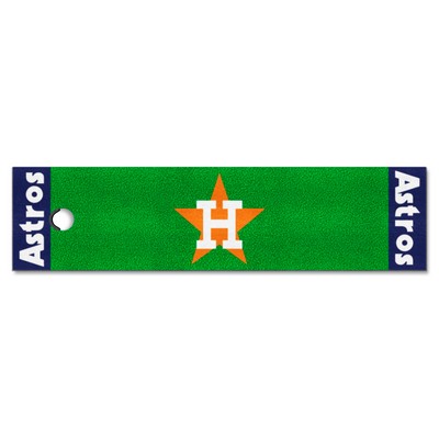 Fan Mats  LLC Houston Astros Putting Green Mat Retro Green