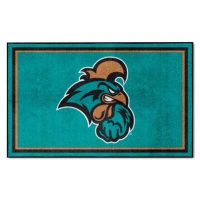 Fan Mats  LLC Coastal Carolina Chanticleers 4x6 Rug Teal