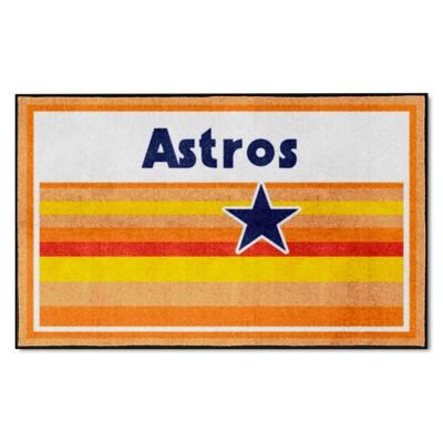 Fan Mats  LLC Houston Astros 4x6 Rug Retro Orange