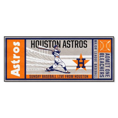 Fan Mats  LLC Houston Astros Ticket Runner Retro Gray