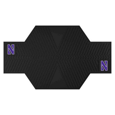 Fan Mats  LLC Northwestern Wildcats Motorcycle Mat Black