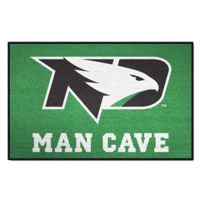 Fan Mats  LLC North Dakota Fighting Hawks Starter Mat Man Cave Green