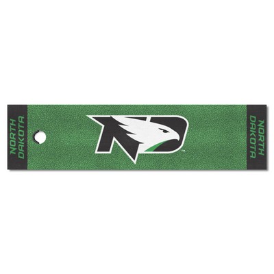 Fan Mats  LLC North Dakota Fighting Hawks Putting Green Mat Green