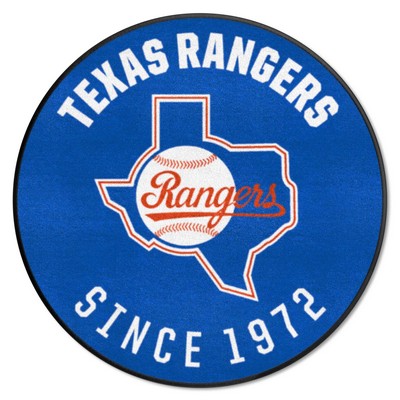 Fan Mats  LLC Texas Rangers Roundel Mat Retro Blue