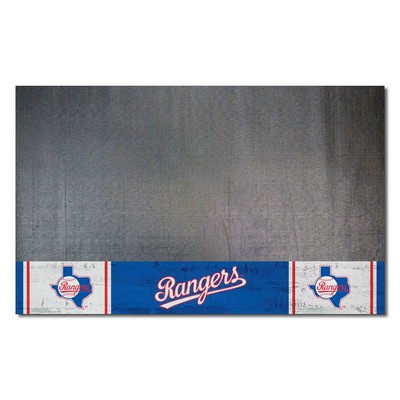 Fan Mats  LLC Texas Rangers Grill Mat Retro Blue