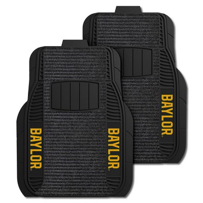 Fan Mats  LLC Baylor Bears 2-pc Deluxe Car Mat Set Black