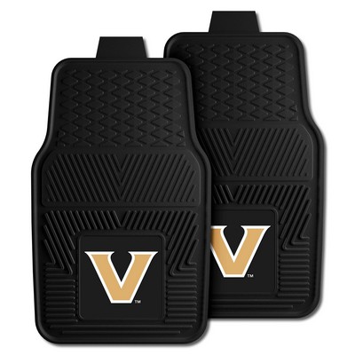 Fan Mats  LLC Vanderbilt Commodores 2-pc Vinyl Car Mat Set Black