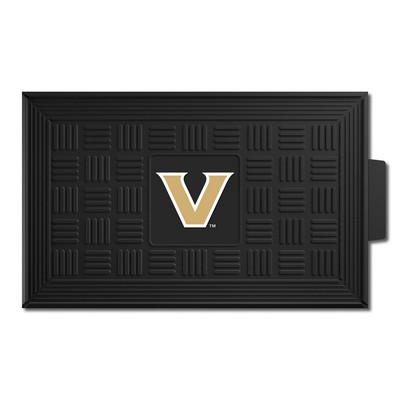 Fan Mats  LLC Vanderbilt Commodores Medallion Door Mat Black