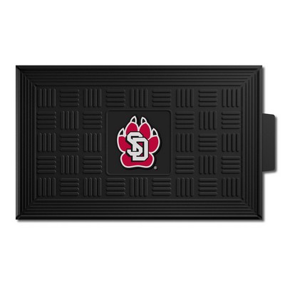 Fan Mats  LLC South Dakota Coyotes Medallion Door Mat Black