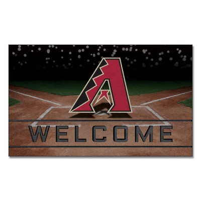 Fan Mats  LLC Arizona Diamondbacks Crumb Rubber Door Mat Black