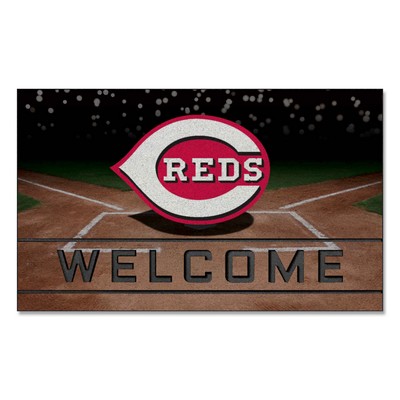 Fan Mats  LLC Cincinnati Reds Crumb Rubber Door Mat Red