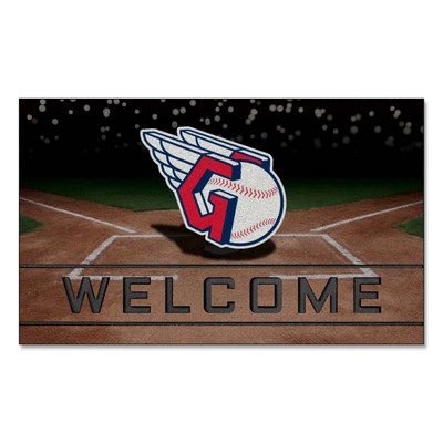 Fan Mats  LLC Cleveland Indians Crumb Rubber Door Mat Navy