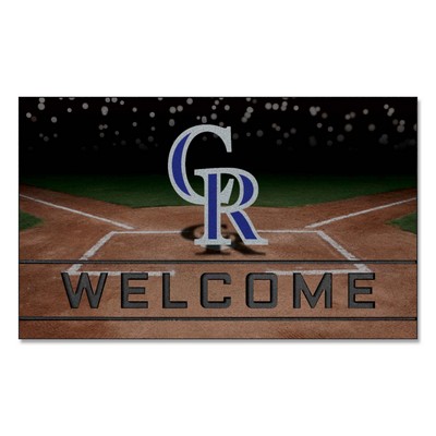 Fan Mats  LLC Colorado Rockies Crumb Rubber Door Mat Purple