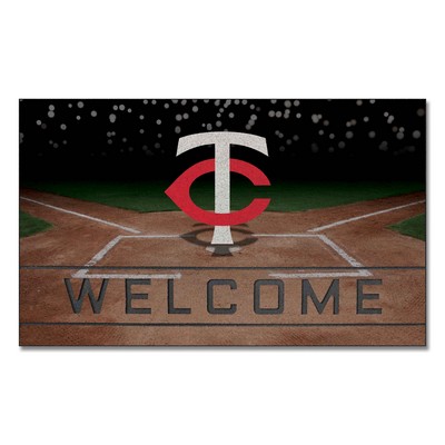 Fan Mats  LLC Minnesota Twins Crumb Rubber Door Mat Navy