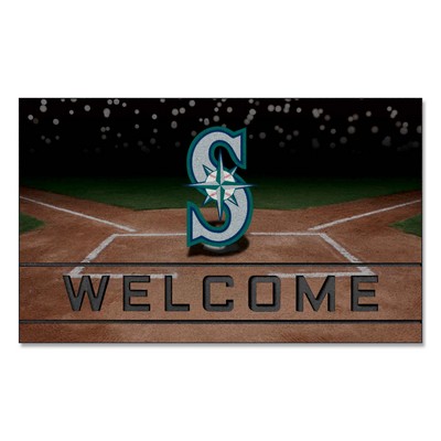 Fan Mats  LLC Seattle Mariners Crumb Rubber Door Mat Navy