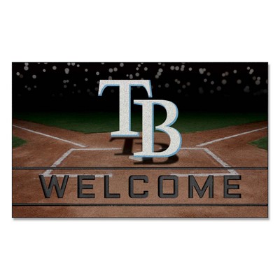 Fan Mats  LLC Tampa Bay Rays Crumb Rubber Door Mat Navy