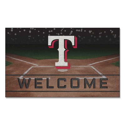 Fan Mats  LLC Texas Rangers Crumb Rubber Door Mat Blue