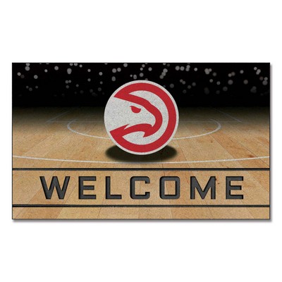 Fan Mats  LLC Atlanta Hawks Crumb Rubber Door Mat Red