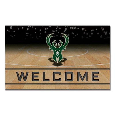 Fan Mats  LLC Milwaukee Bucks Crumb Rubber Door Mat Green