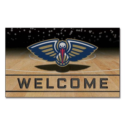 Fan Mats  LLC New Orleans Pelicans Crumb Rubber Door Mat Navy