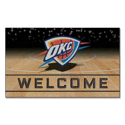 Fan Mats  LLC Oklahoma City Thunder Crumb Rubber Door Mat Blue