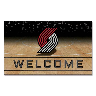 Fan Mats  LLC Portland Trail Blazers Crumb Rubber Door Mat Red