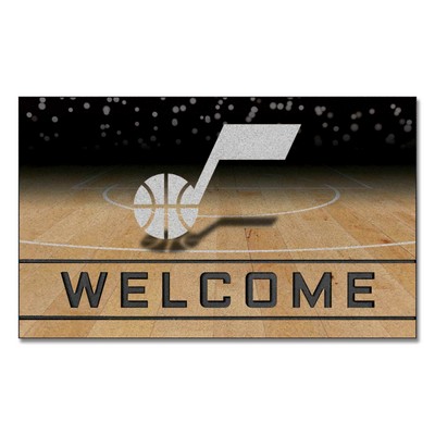 Fan Mats  LLC Utah Jazz Crumb Rubber Door Mat Tan