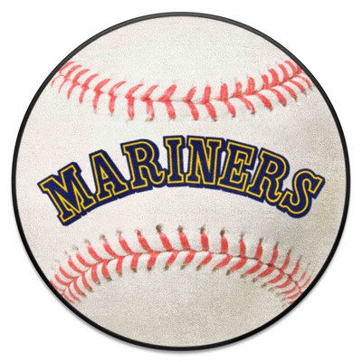 Fan Mats  LLC Seattle Mariners Baseball Mat Retro White