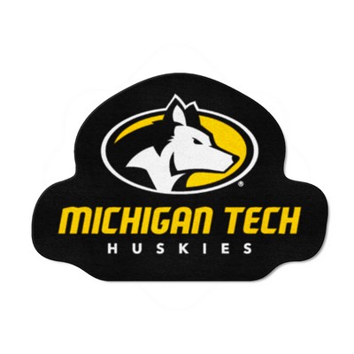 Fan Mats  LLC Michigan Tech Huskies Mascot Mat Black