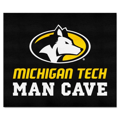 Fan Mats  LLC Michigan Tech Huskies Tailgater Mat Man Cave Black