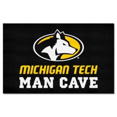 Fan Mats  LLC Michigan Tech Huskies Ulti-Mat Man Cave Black