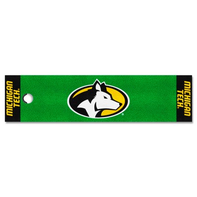 Fan Mats  LLC Michigan Tech Huskies Putting Green Mat Green