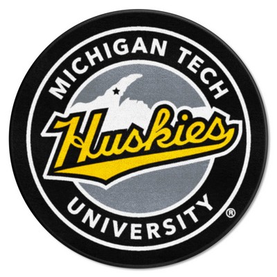 Fan Mats  LLC Michigan Tech Huskies Roundel Mat Black