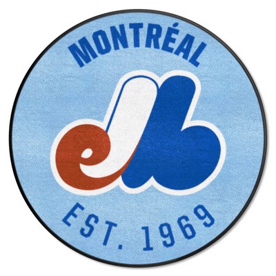 Fan Mats  LLC Montreal Expos Roundel Mat Retro Light Blue