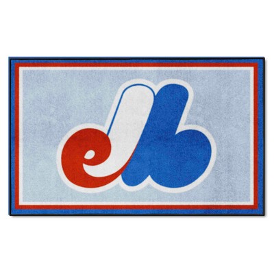 Fan Mats  LLC Montreal Expos 4x6 Rug Retro Light Blue