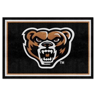 Fan Mats  LLC Oakland Golden Grizzlies 5x8 Rug Black