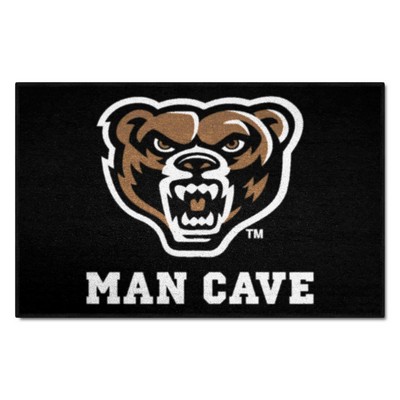 Fan Mats  LLC Oakland Golden Grizzlies Starter Mat Man Cave Black