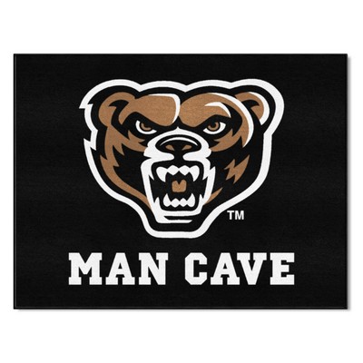 Fan Mats  LLC Oakland Golden Grizzlies All-Star Mat Man Cave Black