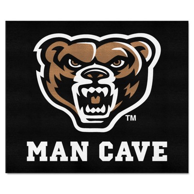 Fan Mats  LLC Oakland Golden Grizzlies Tailgater Mat Man Cave Black