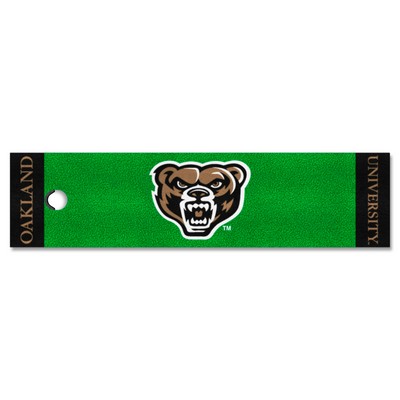 Fan Mats  LLC Oakland Golden Grizzlies Putting Green Mat Green